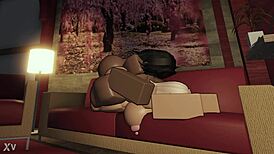 Huge black cock rams deep into tight pussy splitting her wide open apartment style.