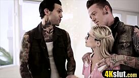 watch cutest pornstar piper perri get double penetrated roughly