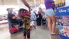 i cant stop staring at these busty leggings girls