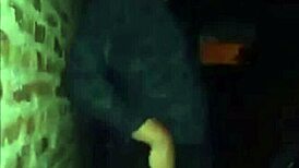 Young trans secretly strokes outdoors in daylight