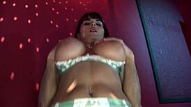 Diana Gold And Kristi Klenot's Big Tits Bounce As They Get Fucked Deep On Stripper Stage