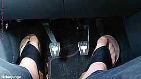 look at these nylon feet with toe separators crammed in the car