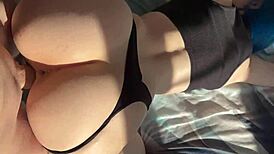 stepsis, you're lesbian but you crave my cock doggystyle filling your tight pussy with creampie