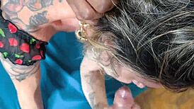 Two Hung Studs Bareback Double Penetrate Horny Milf Mother-in-Law Raw