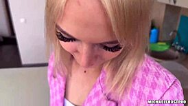 while wife's out shopping husband sneaks best friend into kitchen for wet pussy doggystyle cheating fuck