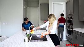 my lustful stepmom got fucked right beside clueless stepdad uh