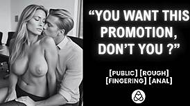 boss bangs employee girlfriend on office desk for promotion creampie finish real couple