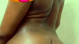 creamy ebony milf mom takes stepson doggystyle with huge tits big ass spanking in bedroom