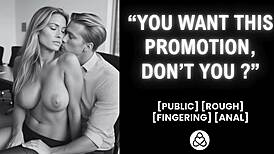 boss bangs employee girlfriend on office desk for promotion creampie finish real couple