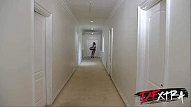 Hey, horny cougar Gigi Dior spots roomie jerking off and fucks him senseless! 🔥🍆