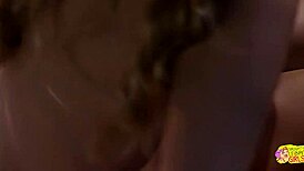 so after bar drinks, she brings these blondes home for clit-licking lesbian group fun