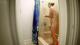 Kristi Love blonde skinny shower tits ass wet wild bath spy