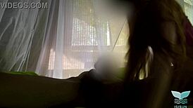 Her perfect body rides my cock doggystyle until i creampie that huge ass deep