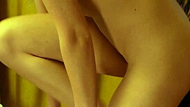 strawberry panties hug her fat teen ass while she dances and moans