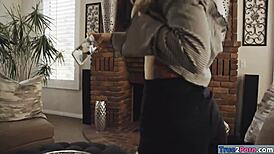 i'm the tight tattooed petite blonde getting my shaved pussy screwed so hard by monster cock