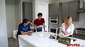 my lustful stepmom got fucked right beside clueless stepdad uh