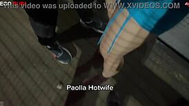Paolla Hotwife Takes Nego Rubi's Monster Black Cock Outdoors in Public Cuckold Humiliation Flashing
