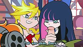 whoops, flashing my stockings garter panties in comic mini loops gets me so wet.