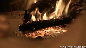 seductive brunette milf sways her hips in a teasing indian dance for you