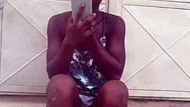 crazy bitch strips and twerks her naked ass like a total wild slut!