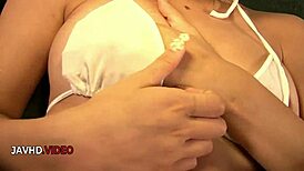 omg naughty sakura kiryu oils up and vibes to massive cum 😩💦