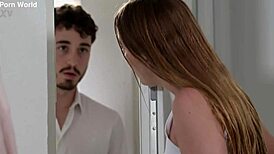 alexis crystal and nicole love drag neighbor into sweaty gym threesome pounding