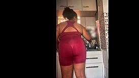 Listen to my bbw ebony latina's huge curvy ass blast the loudest farts ever!