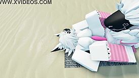 Shark Furry Unleashes Wild Beach Action In Roblox