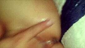 that petite pixie girlfriend fingers her shaved wet pussy until she squirts in ecstasy