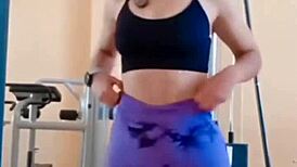hidden cam catches athletic latina rosmery lara's big ass workout