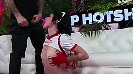 pierced tongue beauty rosalyn sphinx slurps nade nasty's throbbing monster