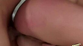 Slutty Brunette Fingers Pussy While Big Cock Drills Her Tight Ass