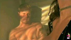 A Blond Beefy Guy Pounds Stunning Big Tits Chick Doggystyle in Latex Heels