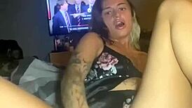 This horny emo 18-year-old british goth slut fucks her big tits and ass solo craving older cock