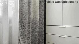 hot algerian milf gets SO horny cleaning her big tits and ass shaking