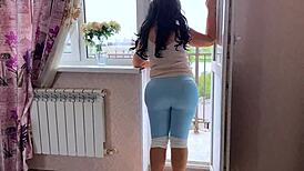 mature milf grips her huge ass while taking rough anal