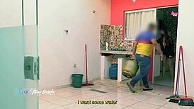 Thay Ksada Exits Shower In Nightgown For Delivery Boy