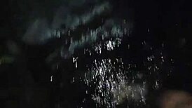 cute jungle whore friend bends for wild forest ass fuck