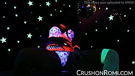 Crush Girls Romi Fills Shaved Pussy with Toys Deep