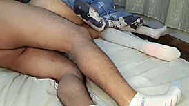 Stepdad's Monster Cock Bursts Virgin Hijastra's Tight Pussy Full of Cum