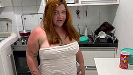 whoa check out my first amateur vid chubby redhead brazilian bbw with pierced nipples and big ass cumming hard 😍💦