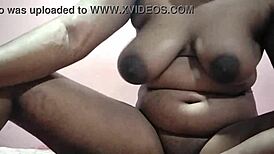 desi girlfriend shyly flashes boss her huge natural tits pussy and hard nipples