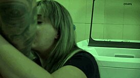 fucking my busty milf sister-in-law in laundry while hubby's showering