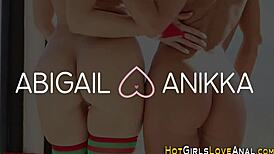 lesbian babe's first anal toy adventure in costume high def
