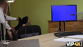 unemployed morena czech teen strips for cash interview fucking her tight pussy european style