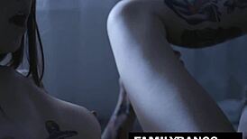 stepsisters rocky emerson bella rolland caught scissoring 69 in bed at night