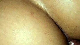 Kalena mitrak takes double penetration with dildo in ass and cock in pussy on bed.