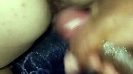 naughty slut takes huge interracial anal creampie pushes all cum out