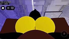 you won't believe how this yellow creature wins with massive tits big ass dominating in femdom sex