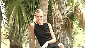 blonde milf mindy yummymama flashes her petite slutty curves in public outdoors